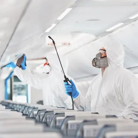 Vliegtuig schoonmaken